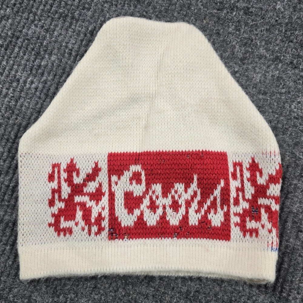 Vintage Colorado Rockies Coors Hat‎ Beanie Fitted White Red Knit Hockey Winter